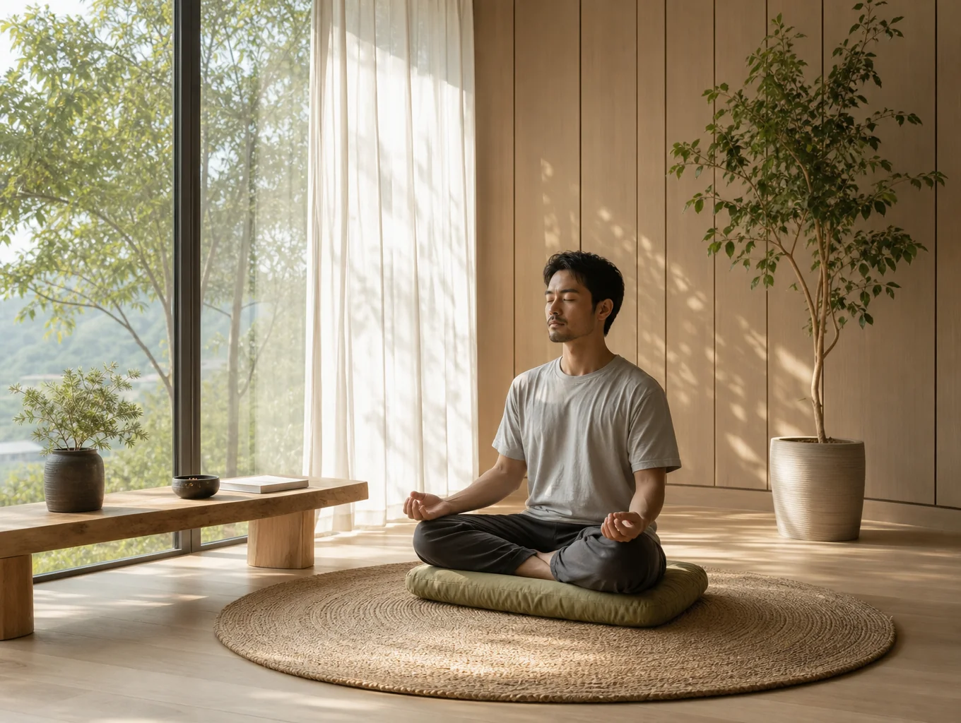 David Chen in a quiet, meditative office environment